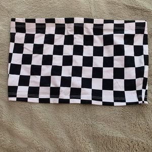 Checkered tube top